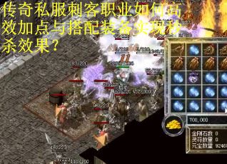 传奇私服刺客职业如何高效加点与搭配装备实现秒杀效果？