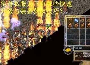 传奇私服天下有哪些快速升级与装备获取技巧？