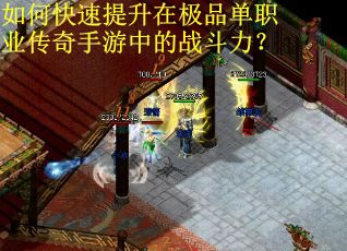 如何快速提升在极品单职业传奇手游中的战斗力？