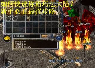 如何快速称霸玛法大陆？新手必看最强攻略